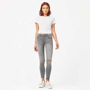 DL1961 Emma Power Legging Raw Back Hem